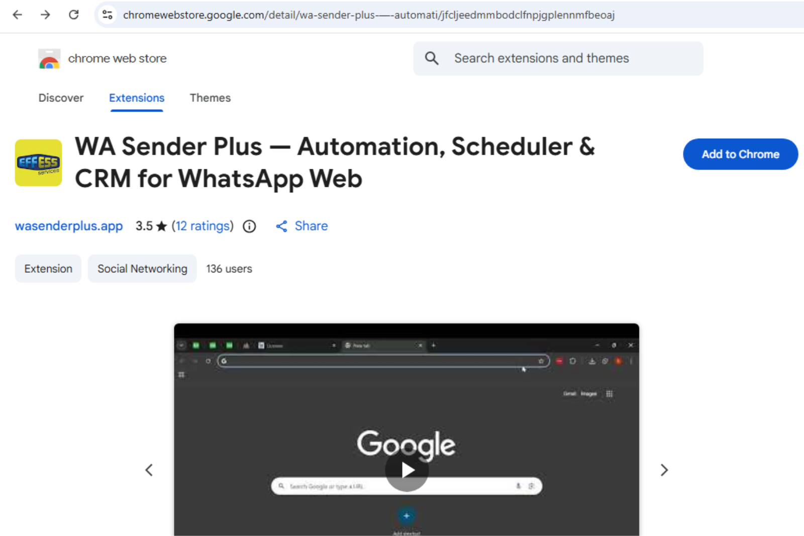 Ideaz AI na Chrome Web Store